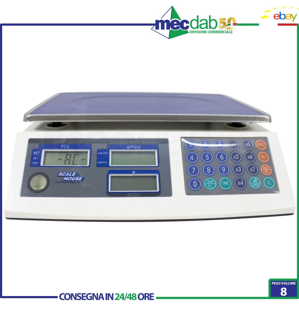 Bilancia Contapezzi 15 Kg Divisione 0,5 Grammi NCL15K|319,00 €