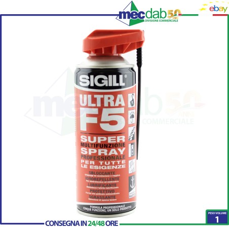 Spray Sbloccante Lubrificante Multifunzione Professionale 400 ml Sigill F5 | Mec.Dab SRL | SigillFerramenta Ed Edilizia |8001848042391