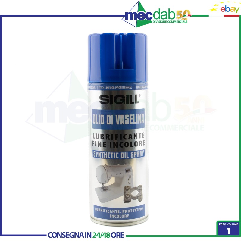 Olio Di Vaselina Grasso Spray Protettivo Fine Incolore 400 ML Sigill|Sigill