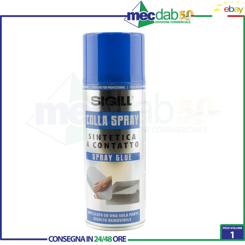 Colla Spray Sintetica A Contatto Presa Rapida Funzione Multiuso 400 ML Sigill|Sigill