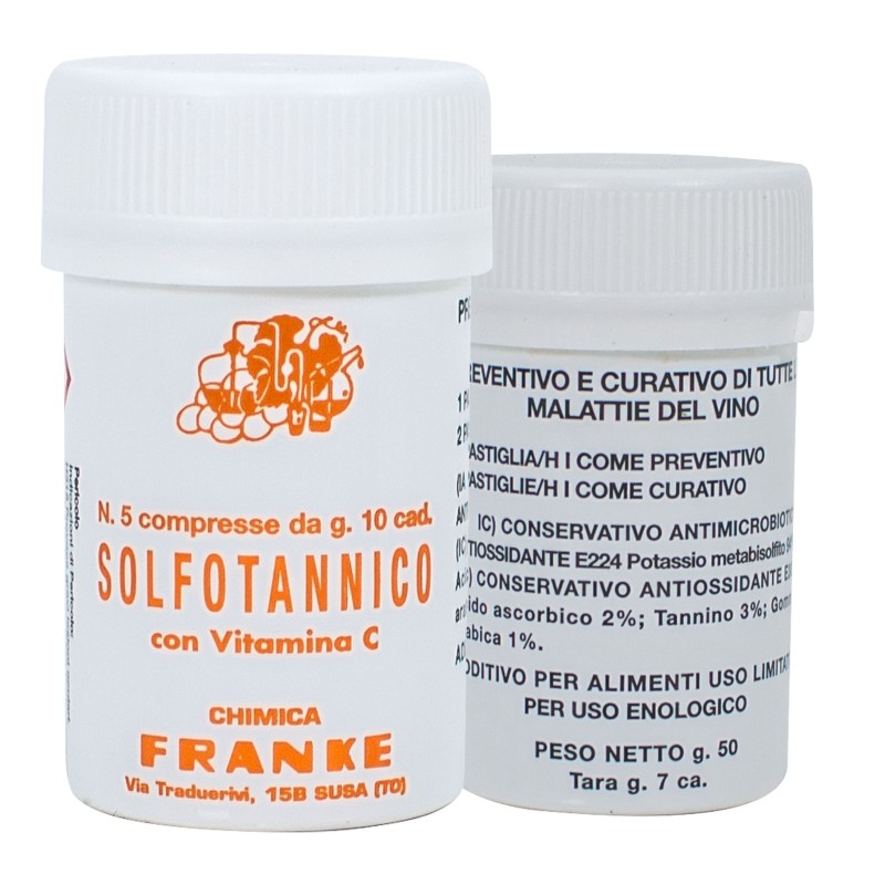 Solfotannico 5 Pastiglie 10 Grammi Con Vitamina C Prevenzione Malattie Del Vino|Franke