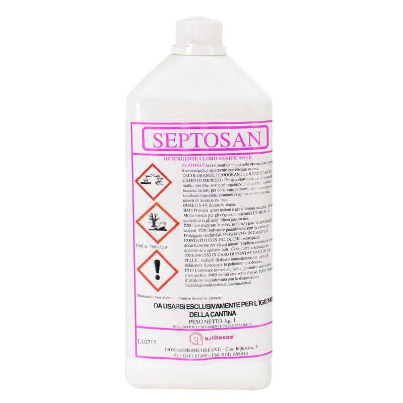 Sapone Liquido Lavamani Detergente Declorante Sanificante Septosan 2 Pz Da 1 LT | Mec.Dab SRL | Generica - Senza Marca