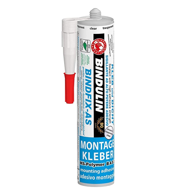 Bindulin Adesivo Trasparente Rapido Per Legno Metallo Vetro Materiali Edili e Polistirolo BINDFIX-AS|27,00 €