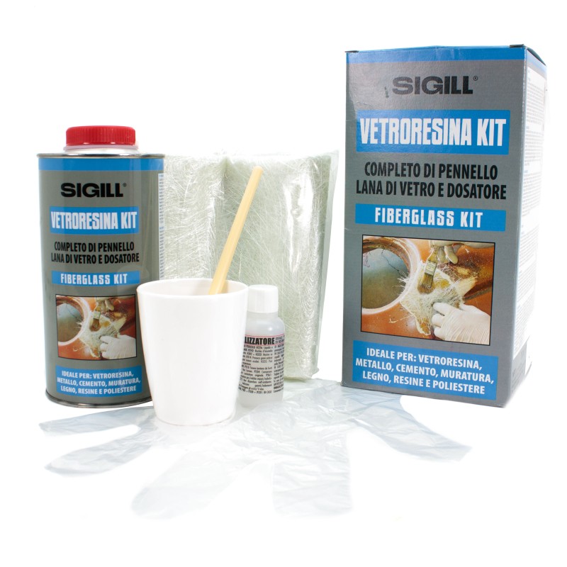 Kit Vetroresina Completo Di Vetro e Dosatore 750 ml Sigill Fiberglass|24,00 €