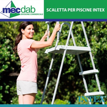 Scaletta Per Piscine INTEX Regolabile In Due Altezze Diverse 91- 107 cm | Mec.Dab SRL | INTEXGiardino e arredamento esterni |6941057408491