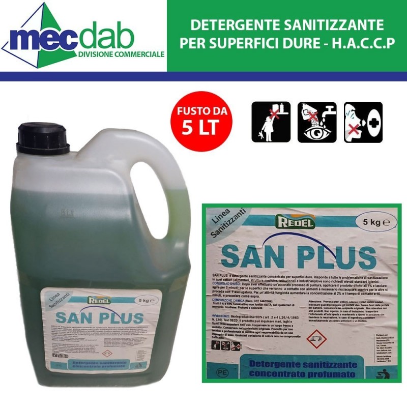 Detergente Sanitizzante Concentrato 5 LT Redel - HACCP | Mec.Dab SRL | RedelCasa, Arredamento & Bricolage |8000000045904