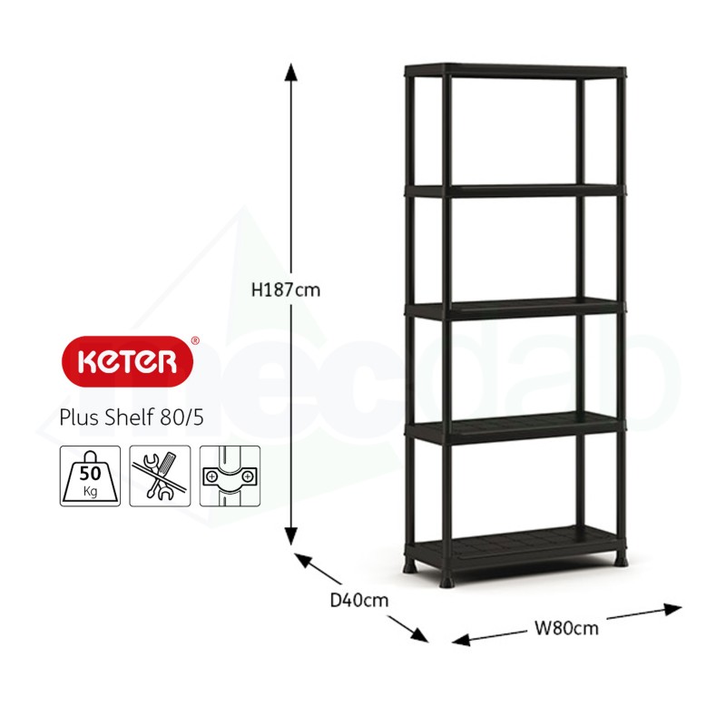 Scaffale In Resina Modulabile Da Esterno Ed Interno Keter Plus Shelf|60,00 €