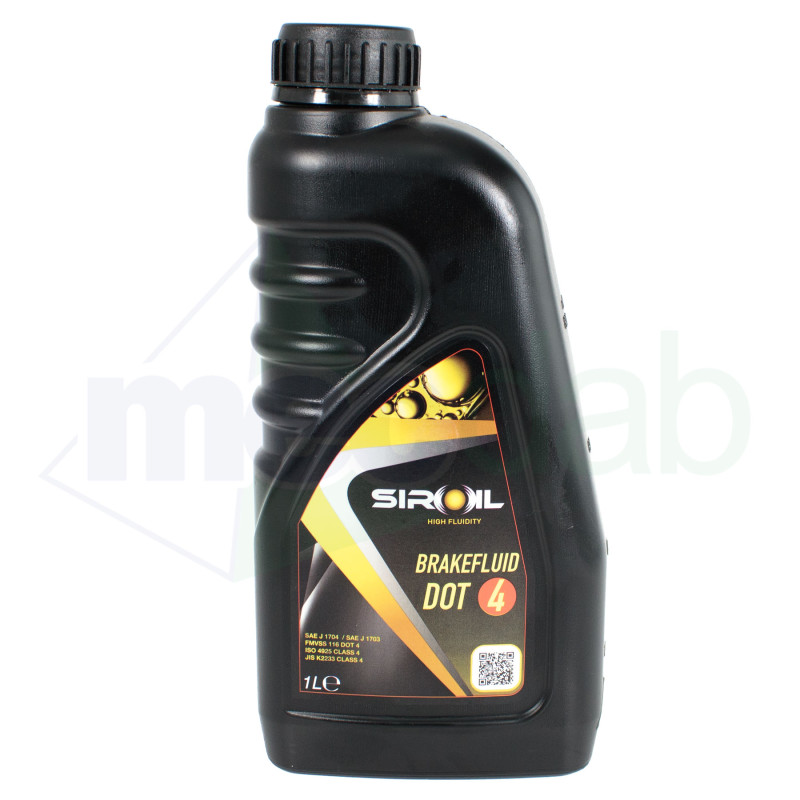 Olio Freni Sintetico Per Auto A Base Di Poliglycole Siroil BRAKE FLUID DOT4|Siroil