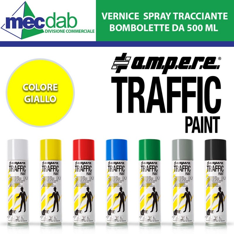 Vernice Spray Tracciante 500ml Per Macchine Traccialinee Vari Colori Disponibili | Mec.Dab SRL | A.M.P.E.R.E