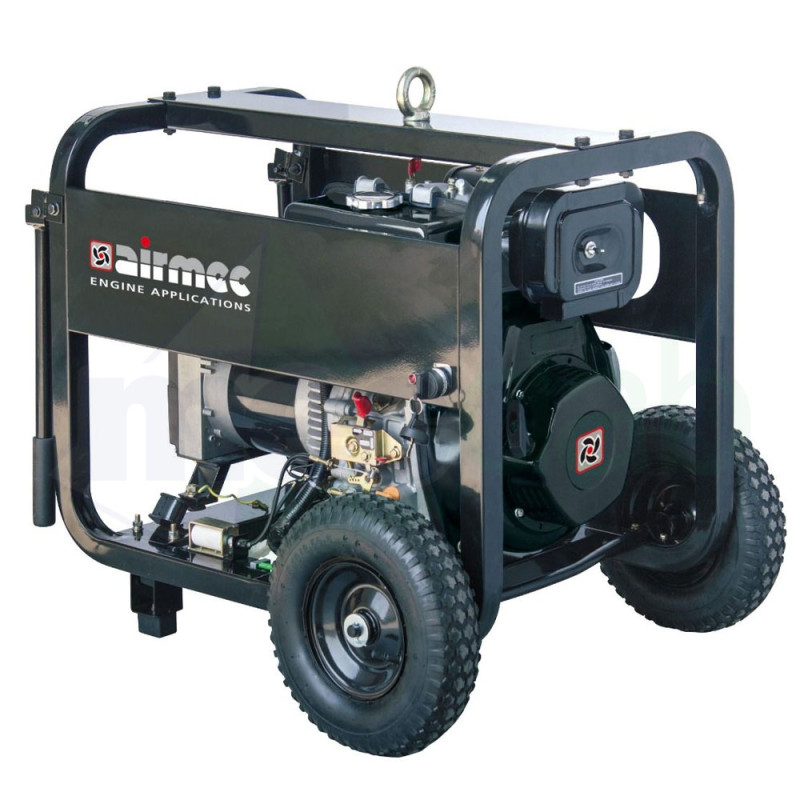 Generatore Di Corrente Monofase Diesel Motore 4 Tempi 418cc - 9,6HP 6,5 kW Airmec HS 6500-E|2.670,00 €