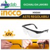 Occhiali di Protezione e da Lavoro Trasparenti Aste Regolabili INGCO HSG04