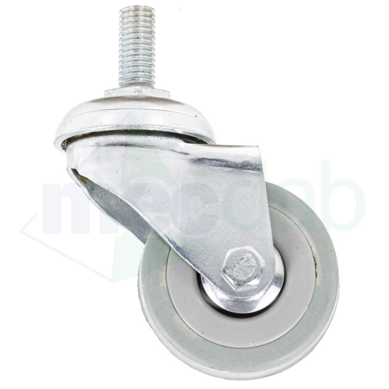 Ruota Per Carrelli In Gomma Grigia Antitraccia Girevole Con Perno Serie GG|3,80 €
