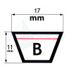 Cinghia Trapezoidale Liscia Sezione B 17x11 mm|Generica - Senza Marca