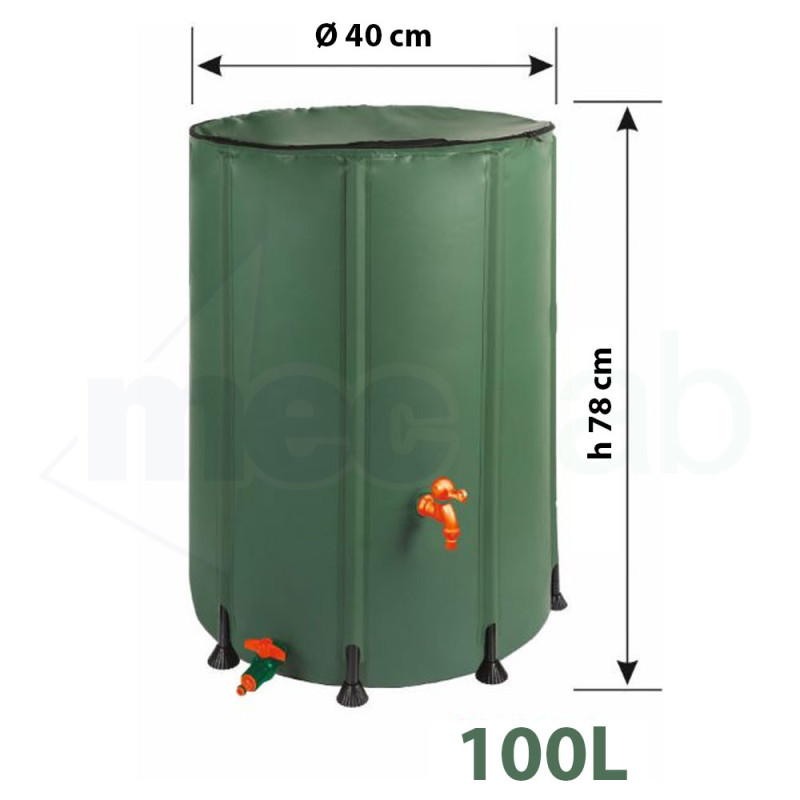 Serbatoio Acqua Piovana Da Giardino In PVC Cisterna Da Campeggio Vari LT|70,70 €