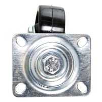 Ruota In Resina Fenolica Nera Con Supporto Girevole Zincato|27,80 €