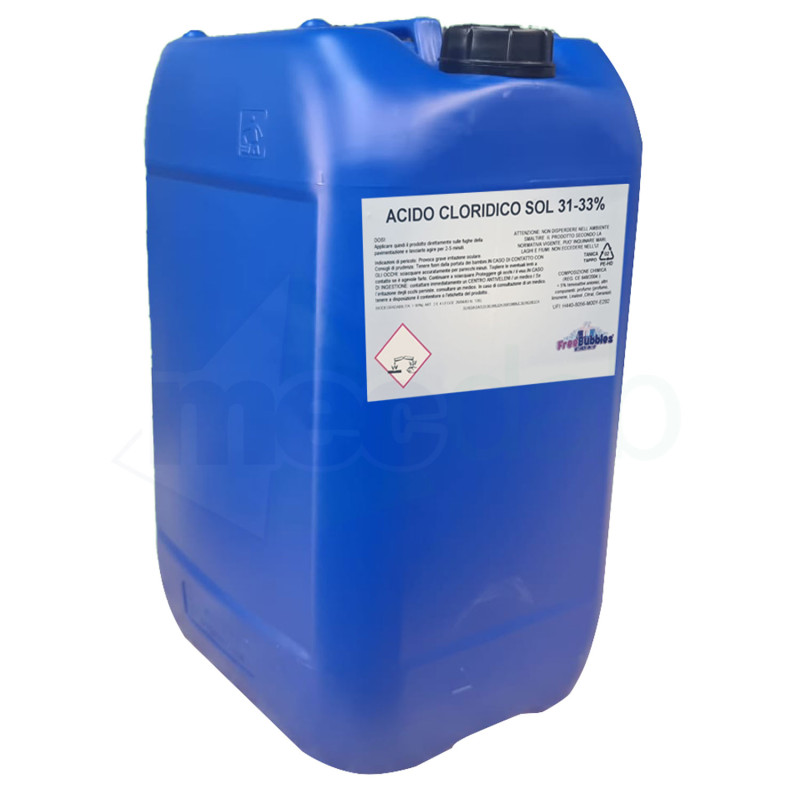 Acido Cloridrico Per Pavimenti Concentrato 31 - 33% - 25 Kg|27,80 €
