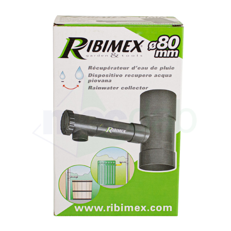 Recuperatore D'acqua Piovana In PVC Con Rubinetto D’arresto Ø 80 mm Ribiland|6,30 €