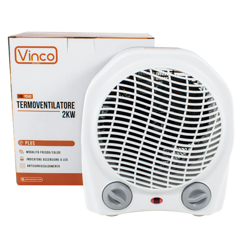 Termoventilatore Da Bagno 2KW Vinco 70343|15,90 €