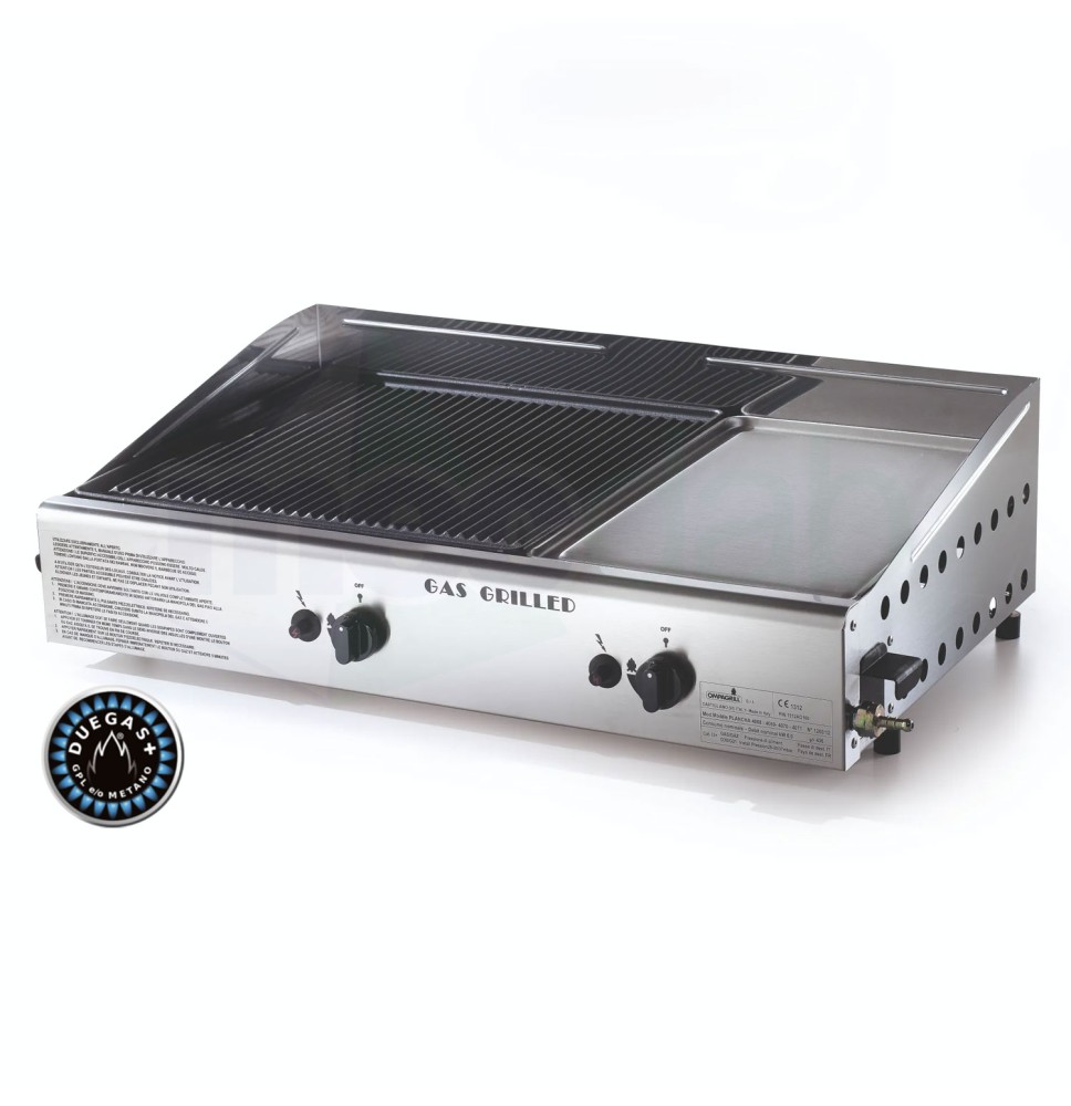 Barbecue a Gas Doppia Piastra 6 kW GPL/Metano Ompagrill 4070/M|520,00 €