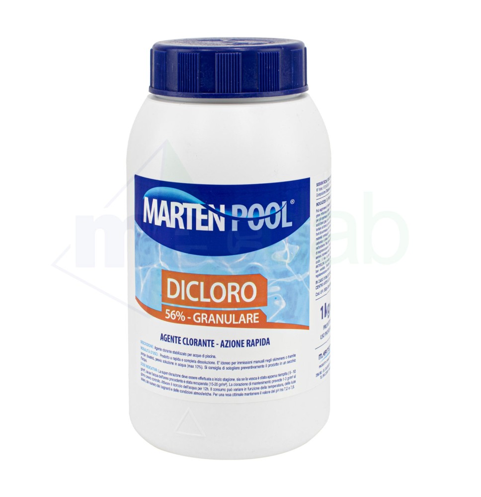 Dicloro Granulare Per Piscine 56% Marten Pool 1 KG|6,90 €