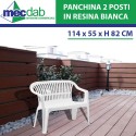 Panchina Da Esterno Giardino in Resina Bianco Impilabile Pro Garden | Mec.Dab SRL | Progarden