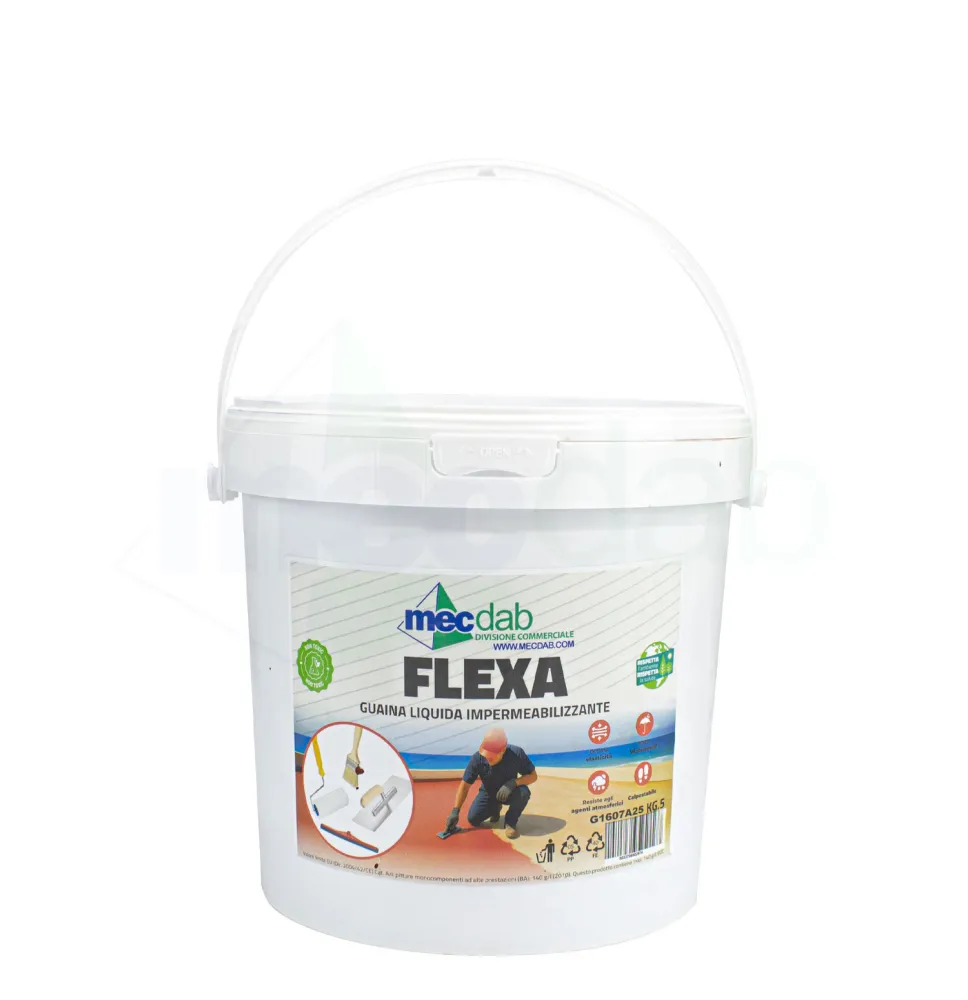 Guaina Liquida Impermeabilizzante Grigio Per Tetti e Terrazze Flexa 5Kg|21,90 €