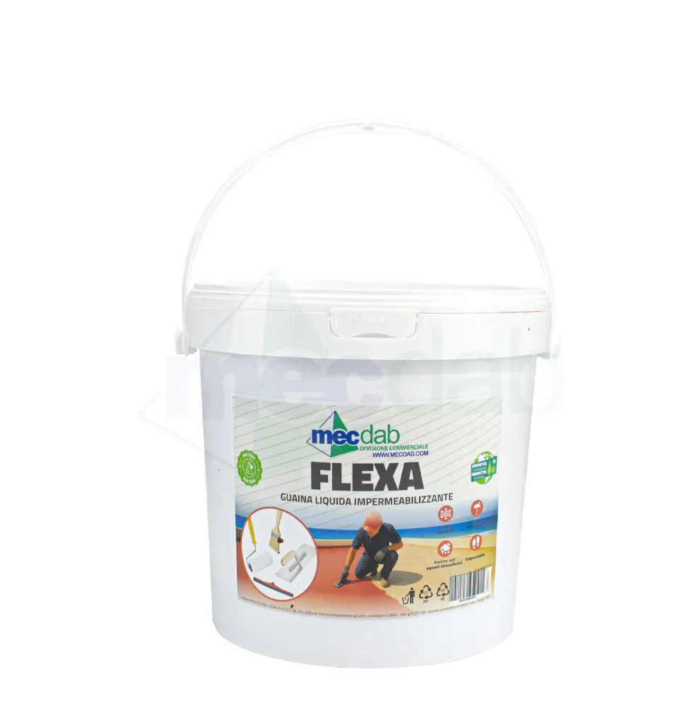 Guaina Liquida Impermeabilizzante Bianca Tetti e Terrazze Flexa 20Kg|68,00 €