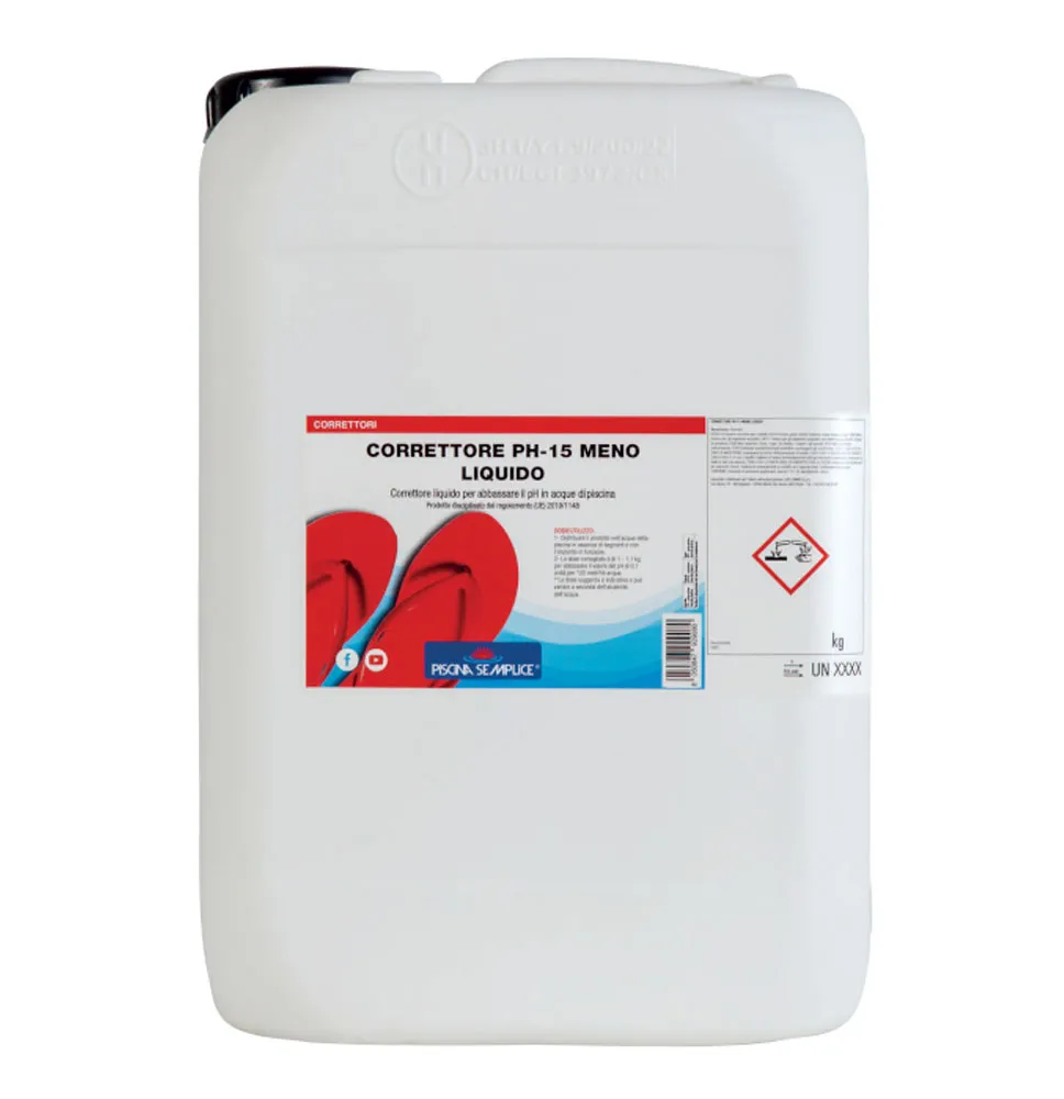 Correttore pH-15 Meno liquido Per Piscina 25Kg|39,90 €