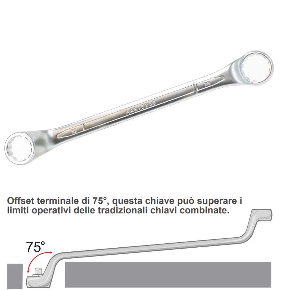 Chiave Poligonale Doppia AAEI In Acciaio Cromo-Vanadio|0,00 €