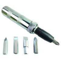 Cacciavite a Percussione Cromo Vanadio Con 4 Inserti Taglio e Croce|12,90 €