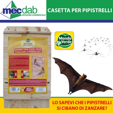 Casetta Per Pipistrelli in Legno Bat Home Mondo Verde