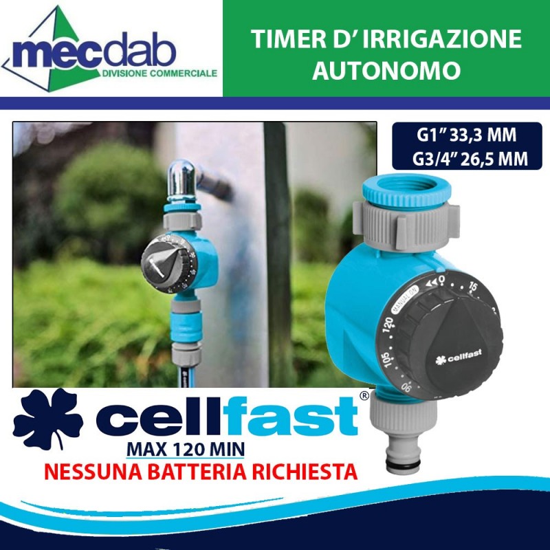 Timer Irrigazione Adatto per Tubi da 1/2" 5/8" 3/4" Ideal Line Cellfast | Mec.Dab SRL | Generica - Senza MarcaGiardino e arredamento esterni |5901828855269