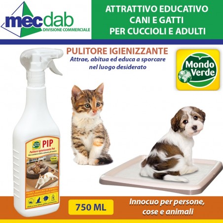 Attrattivo Educativo Cuccioli Cani e Gatti Spray 750 ML Abituante Per Bisogni