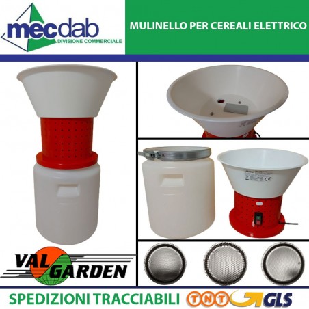 Mulino Per Cereali Elettrico Macchina Macinatrice 230V ValGarden | Mec.Dab SRL | Valgarden