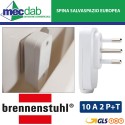 Spina Salvaspazio Europea 10A 2P+T bianco brennenstuhl | Mec.Dab SRL | Brennenstuhl