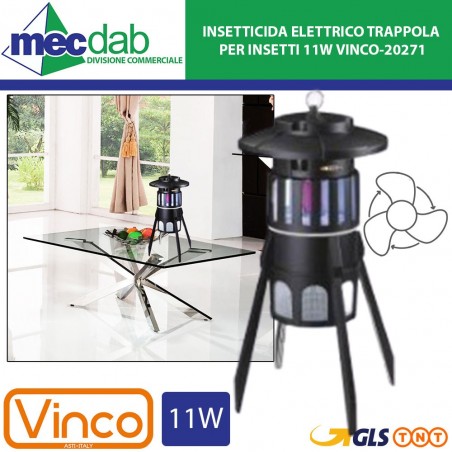 Insetticida Elettrico Trappola per Insetti 11W Vinco-20271 | Mec.Dab SRL | Vinco