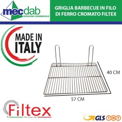 Griglia Barbecue Made in Italy in Filo di Ferro Cromato Filtex Varie Misure