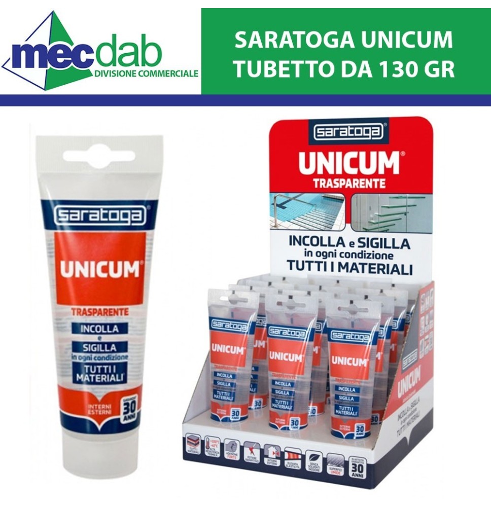 Colla Sigillante Trasparente 130 Gr Saratoga Unicum|11,05 €