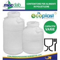 Fusto Contenitore Per Alimenti 30/50 LT In Polietilene Con Predisposizione Rubinetto 1/2" F