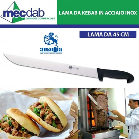 Coltello Da Kebab in Acciaio Inox Lama da 45CM Con Manico Thermorum | Mec.Dab SRL | Ausonia