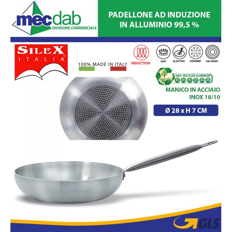 Padellone Da Chef In Alluminio Puro al 99,5% Ad Induzione Doppio Fondo Selex