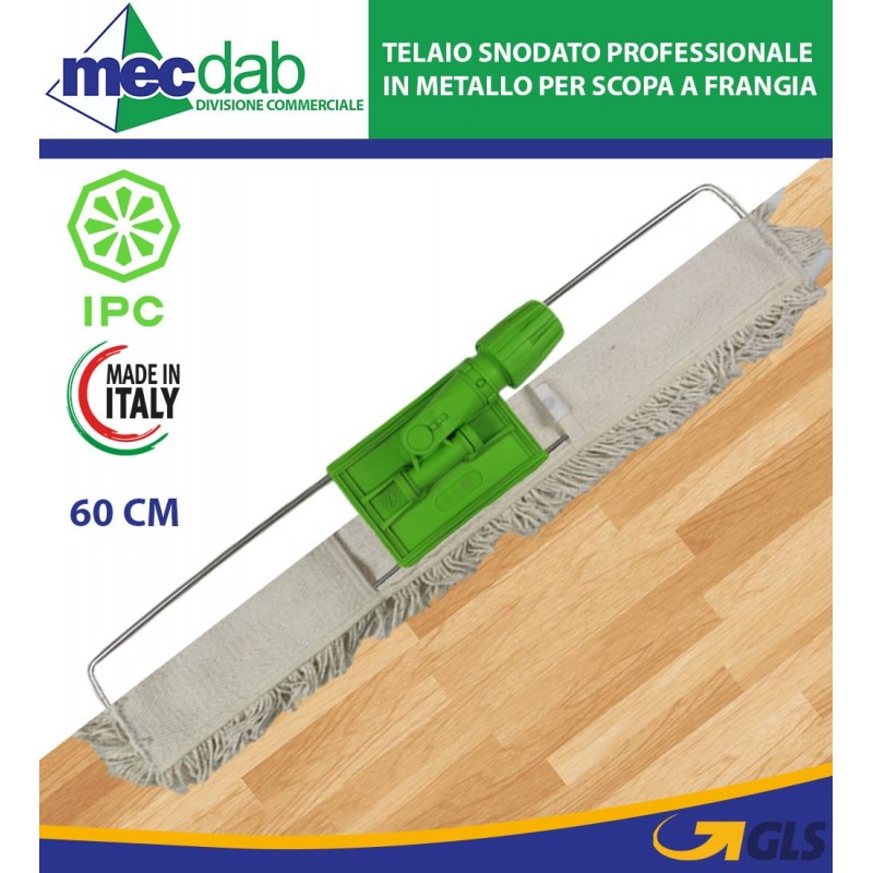 Telaio Snodato Professionale in Metallo per Scopa a Frangia  60 Cm