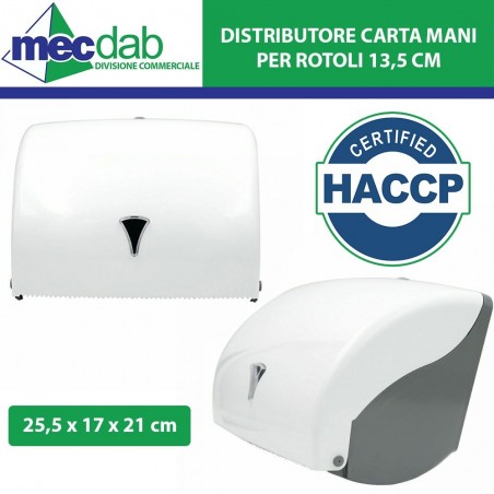 Distributori Carta Mani Rotolo da 13,5 Cm Modello Capri H.A.C.C.P | Mec.Dab SRL | Generica - Senza MarcaCasa, Arredamento & Bricolage |8033498016873