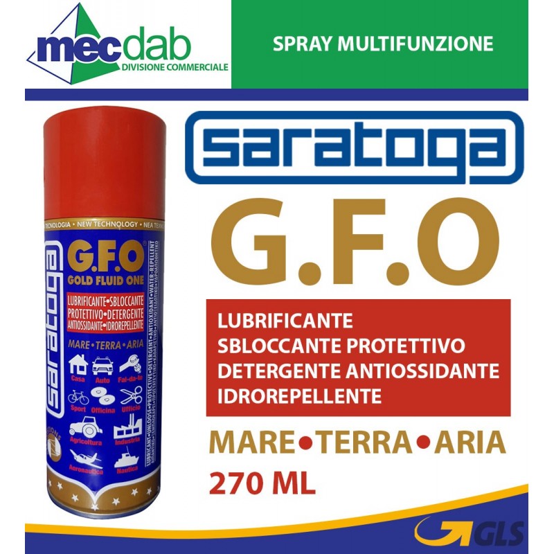 Lubrificante Sbloccante Protettivo Antiossidante Idrorepellente Saratoga GFO