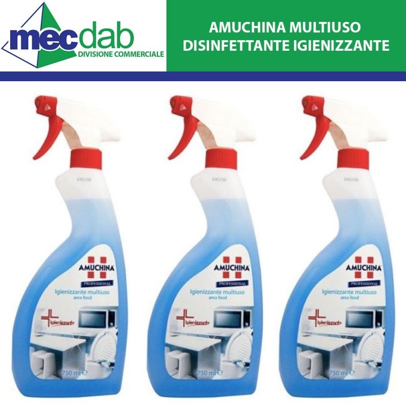 Amuchina Igienizzante Disinfettante Multiuso Confezione 3 Pz da 750 ml | Mec.Dab SRL | AmuchinaCasa, Arredamento & Bricolage |8000036007181