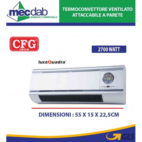 Termoconvettore Ventilato a Parete 2000W Con Telecomando CFG Spider | Mec.Dab SRL | CFG