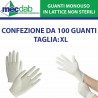 Guanti in Lattice Monouso non Sterili Taglia XL 100 Pz|Generica - Senza Marca