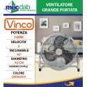 Ventilatore Grande Portata Inclinabile 45° con Finitura Cromata 140W  VINCO | Mec.Dab SRL | Vinco