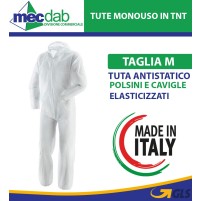 Tuta Monouso in TNT Di polipropilene Con Cappuccio e Chiusura Zip Unisex Varie Taglie|4,50 €