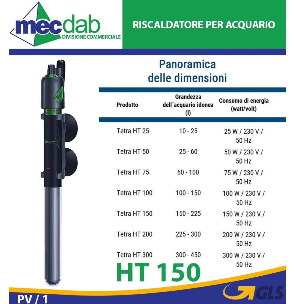 Riscaldatore Per Acquario Con Manopola di Regolazione  25-60 LT / 150-225 LT|15,00 €